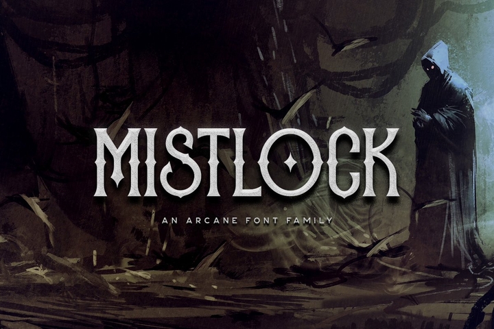 Пример шрифта Mistlock #1